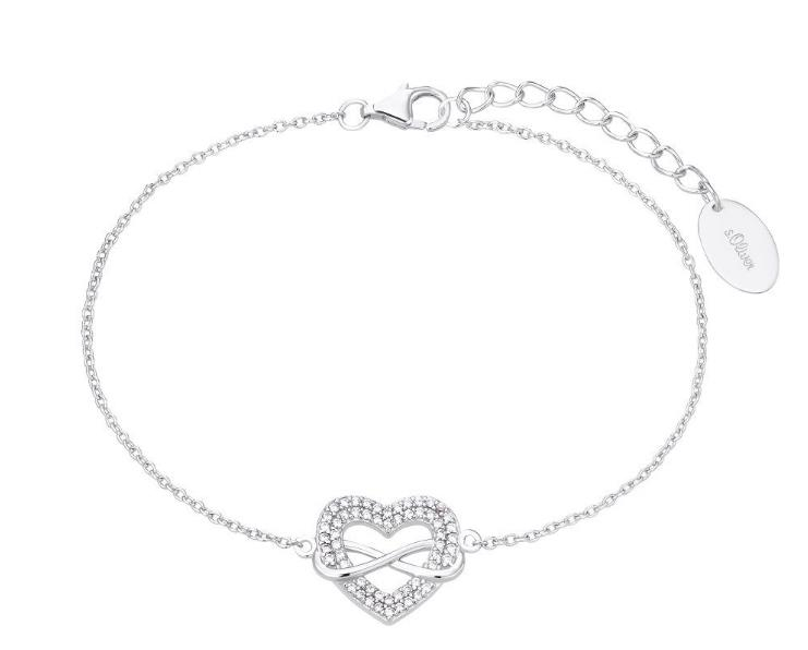 S.Oliver - Armband,17+3cm mit Herz Silber 925