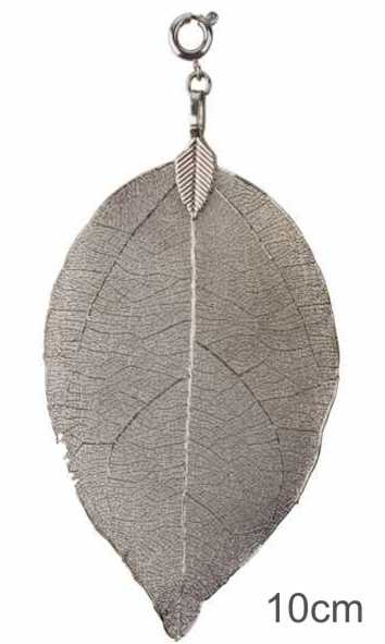 Blatt 10cm grau