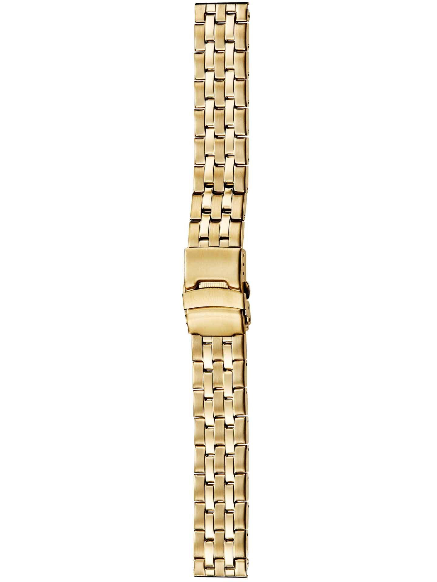 Metallband Edelstahl goldfarbig halb-massiv 18mm