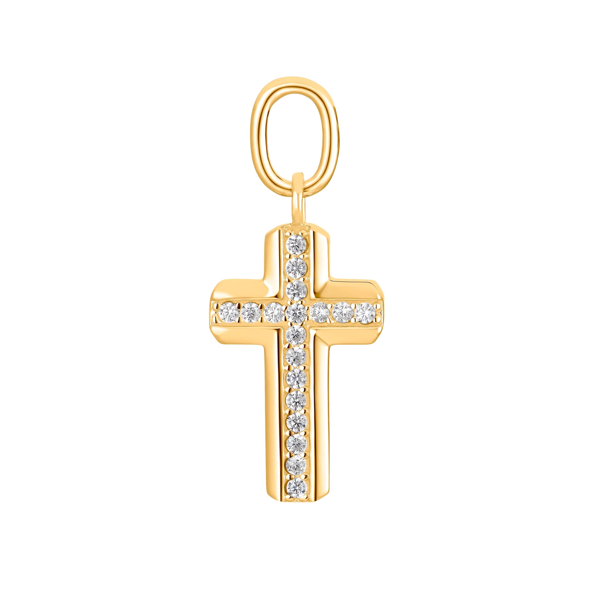 S.Oliver - Anhänger,Kreuz,gelbvergoldet Silber 925