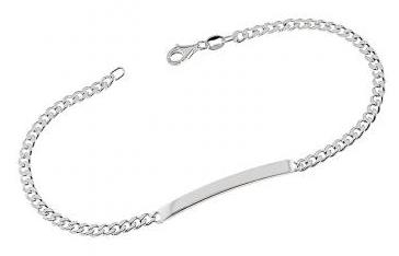 Basics - Armband mit Gravurplatte 21cm