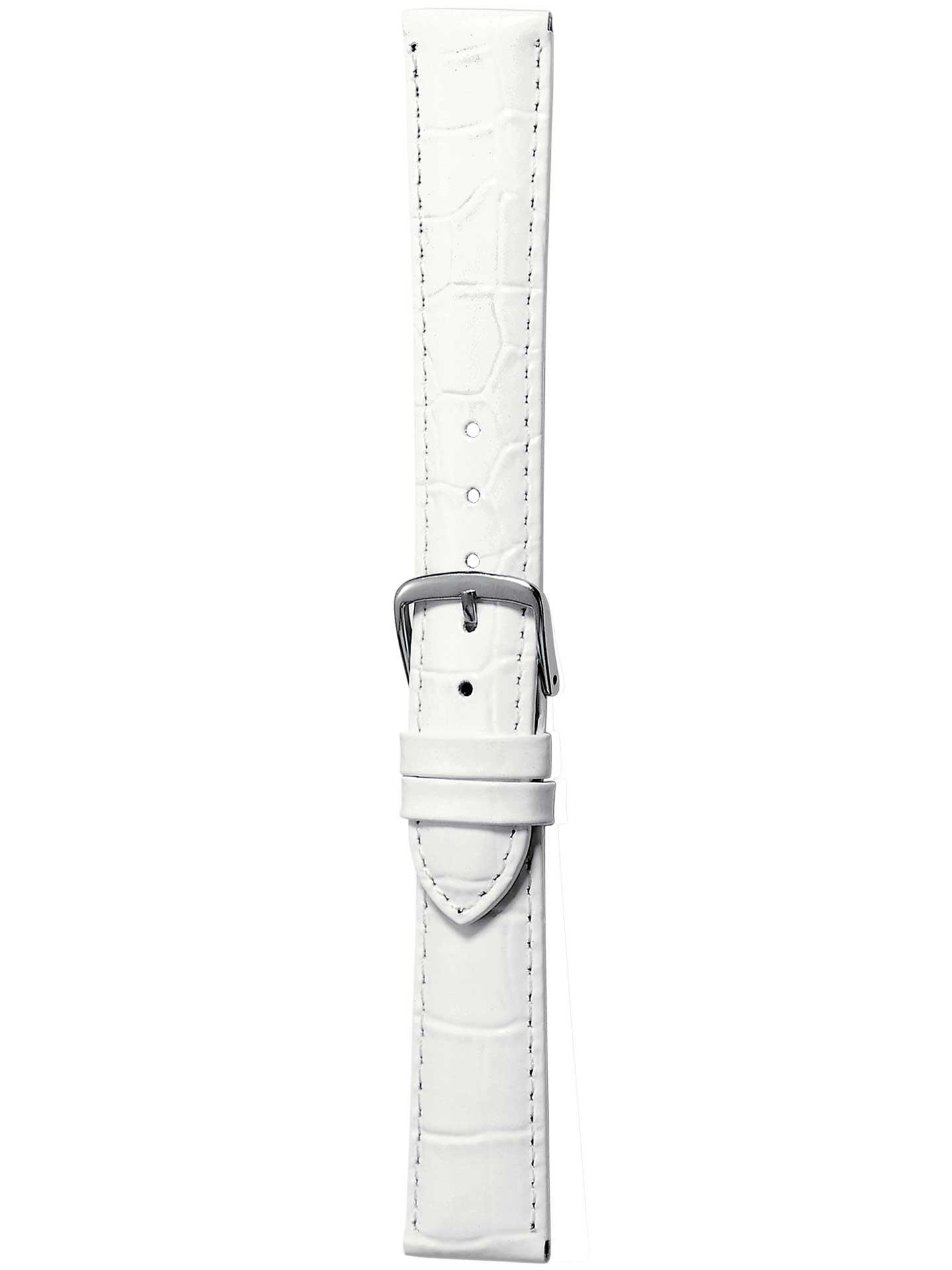 Lederband Louisiana Print 14mm weiß