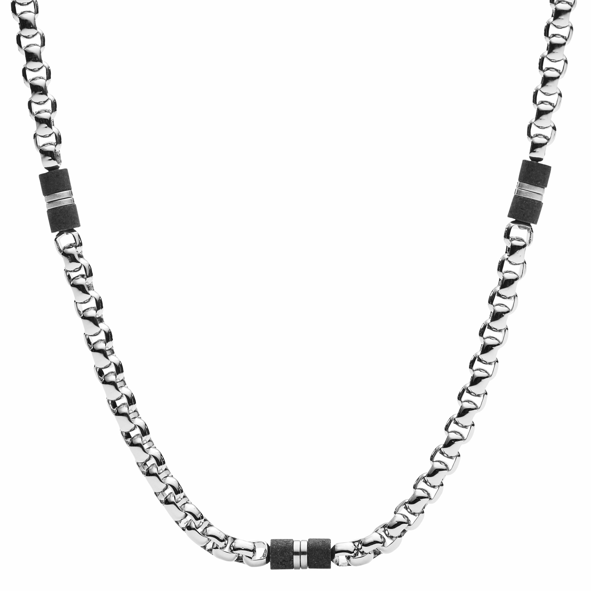 NK BLKMRBL RNDL S SILVER FOSSI