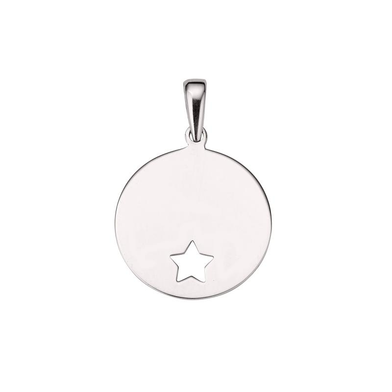 Basics - Gravurplatte mit Stern Silber