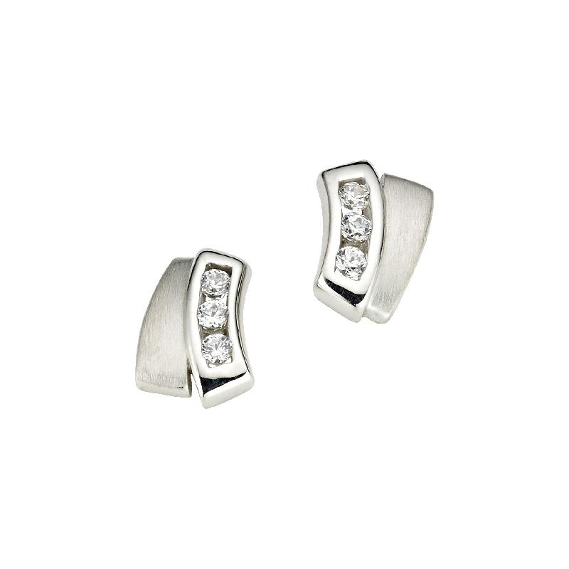 Basics - Ohrstecker Weißgold 333