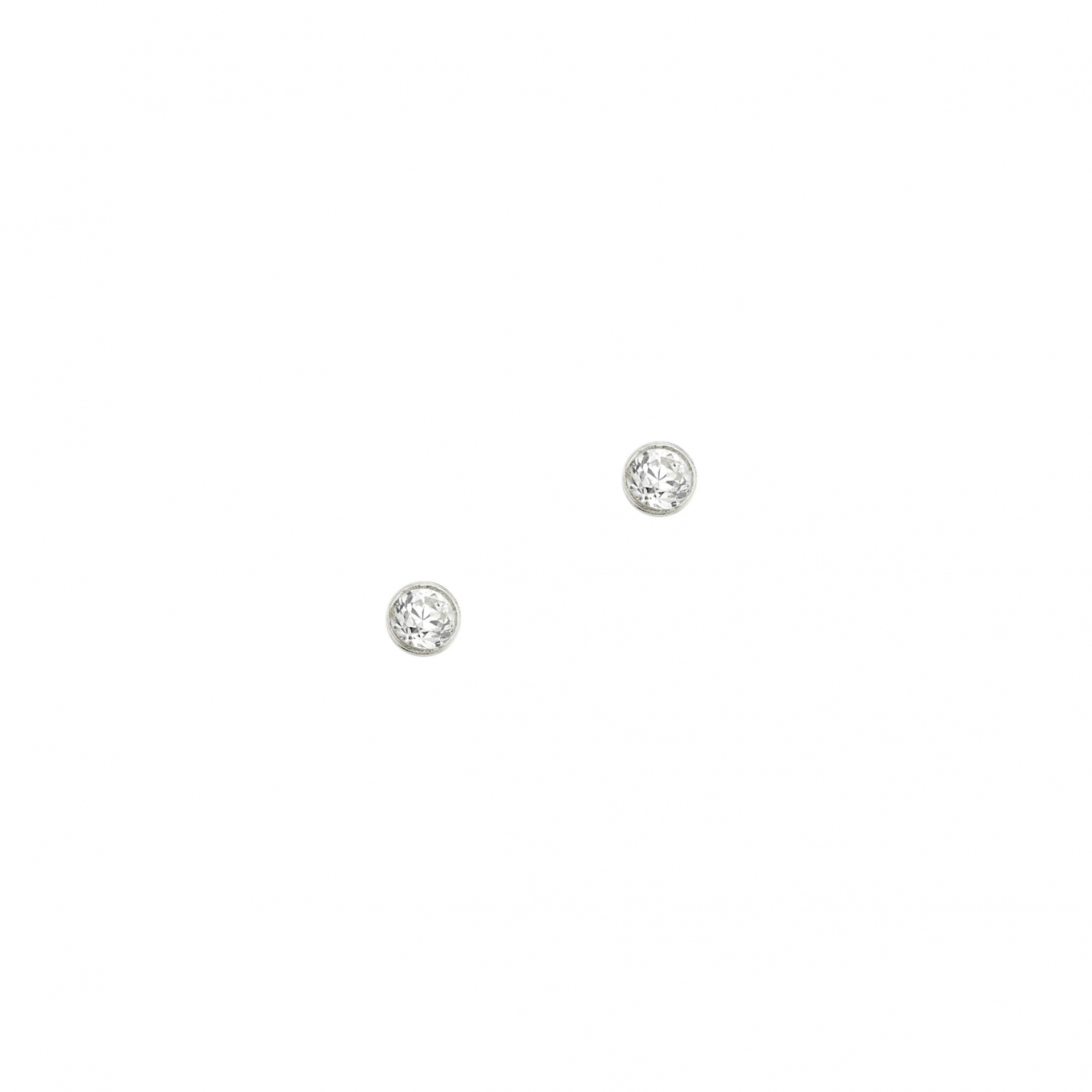 Basics - Ohrstecker Silber Zirkonia