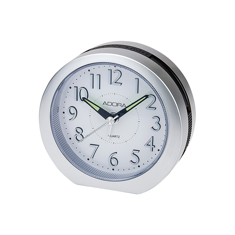 Adora - Quarzwecker analog silber