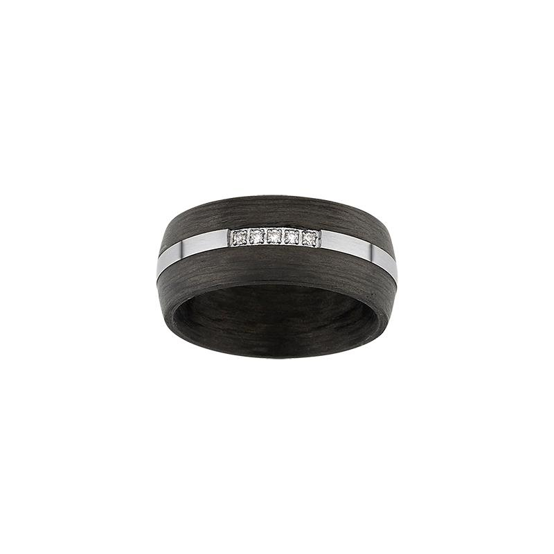 Partnerring Edelstahl / Carbon