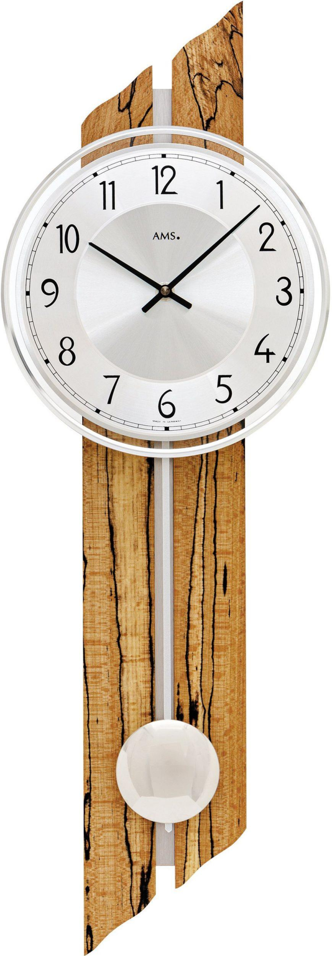 AMS - Wanduhr mit Pendel Eisbirke