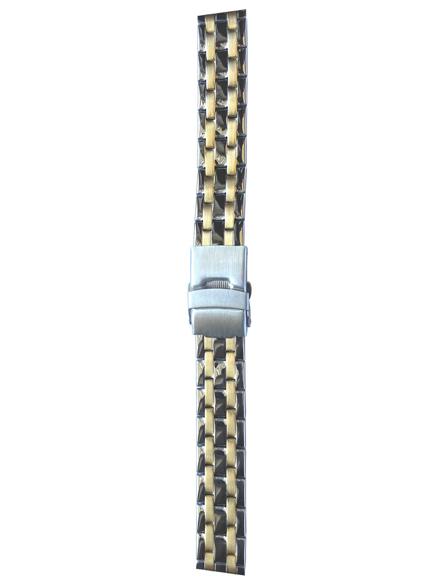 Edelstahlband bicolor 16mm bicolor halb-massiv