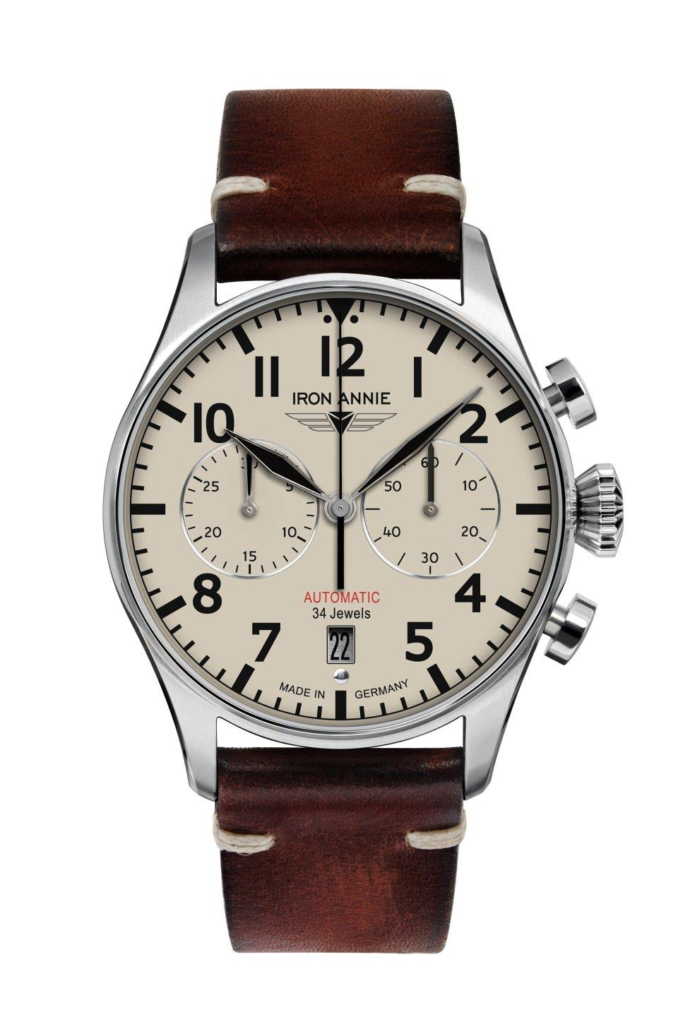 Iron Annie - Automatik Chronograph mit Lederband