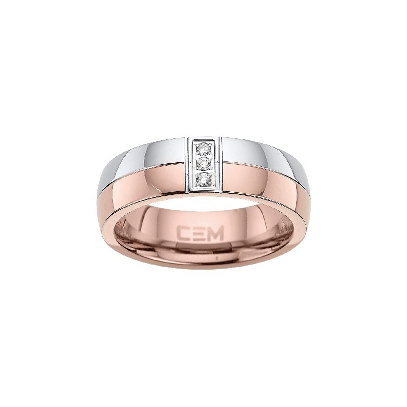 Damenring bicolor rosé