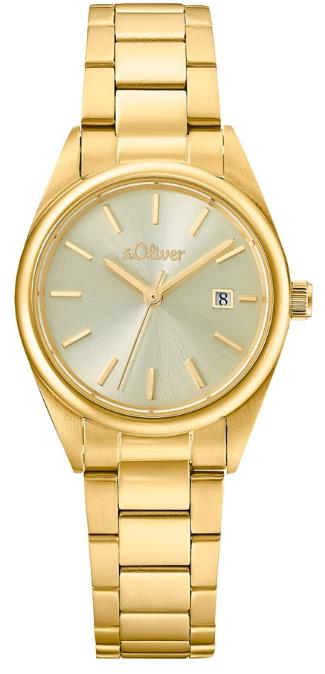S.Oliver - Damenuhr goldfarbig