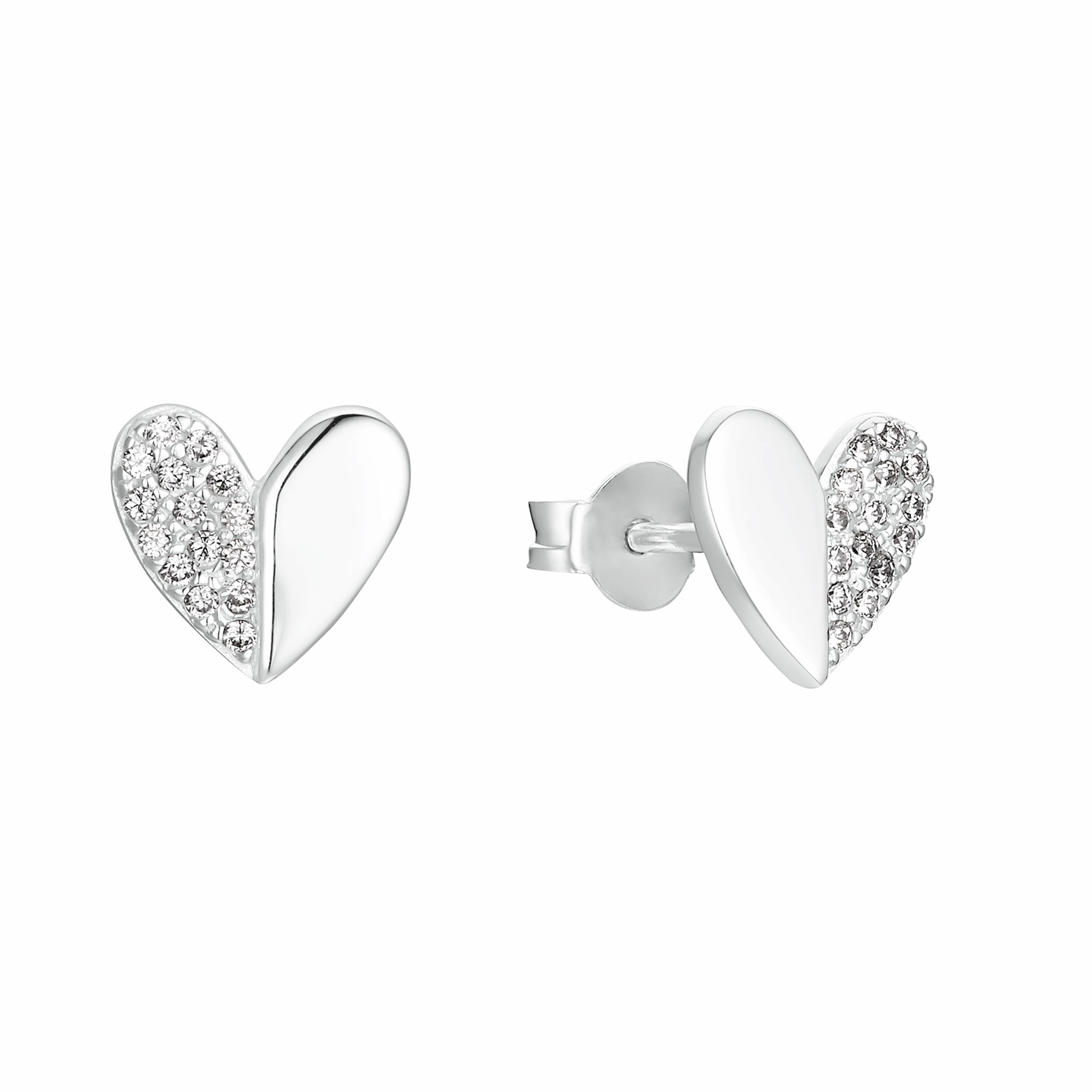 S.Oliver - Ohrschmuck,Herz,rhodiniert Silber 925