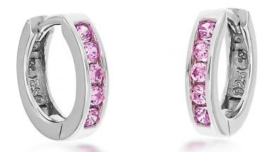 Optimus - Creolen Silber rosa