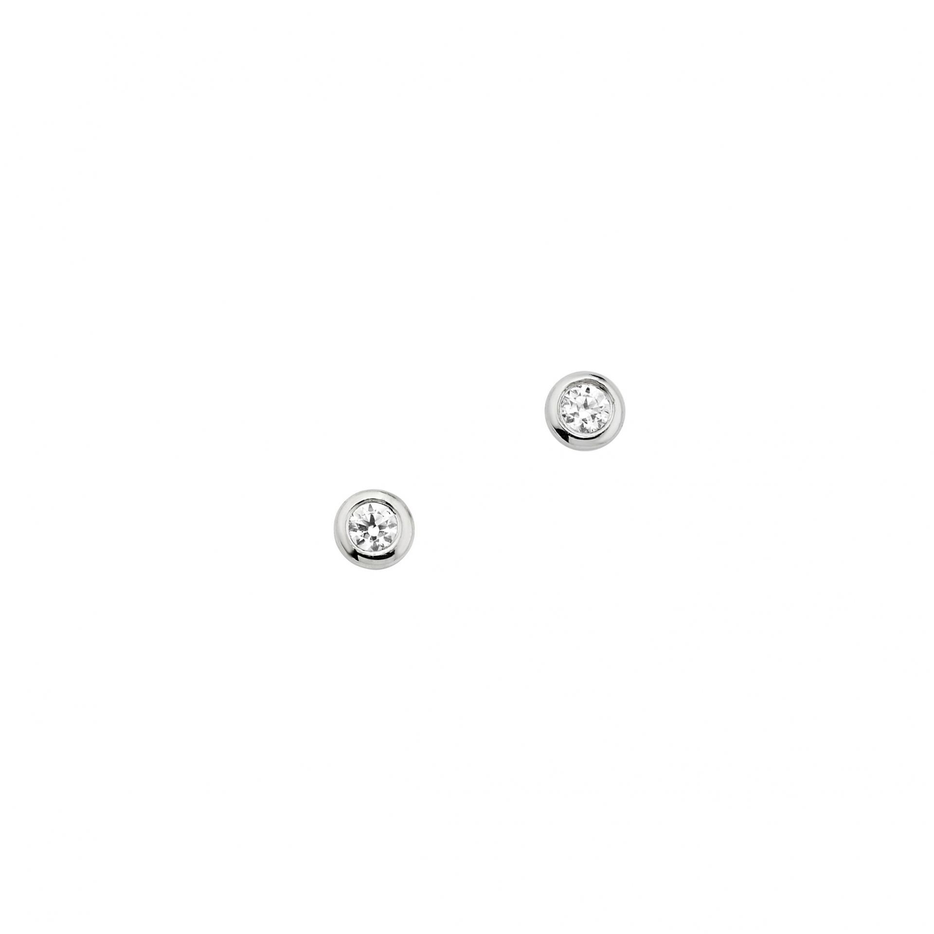 Basics - Ohrstecker Silber Zirkonia