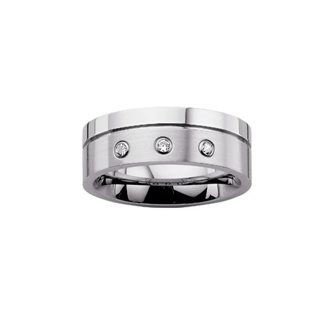 Partnerring mit Stein silberfa
