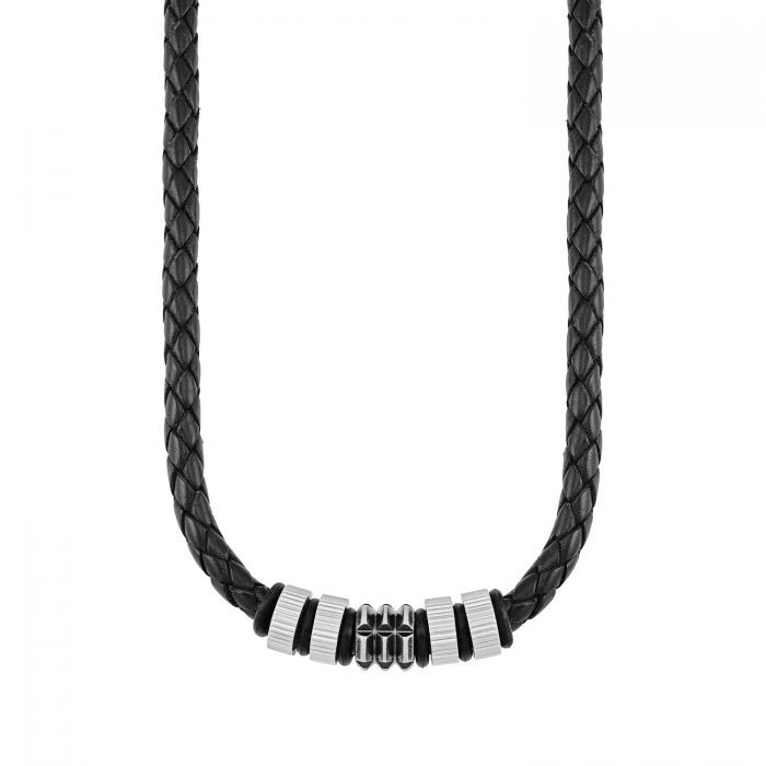 S.Oliver - Halsschmuck,47+3cm,Leder,Schwarz
