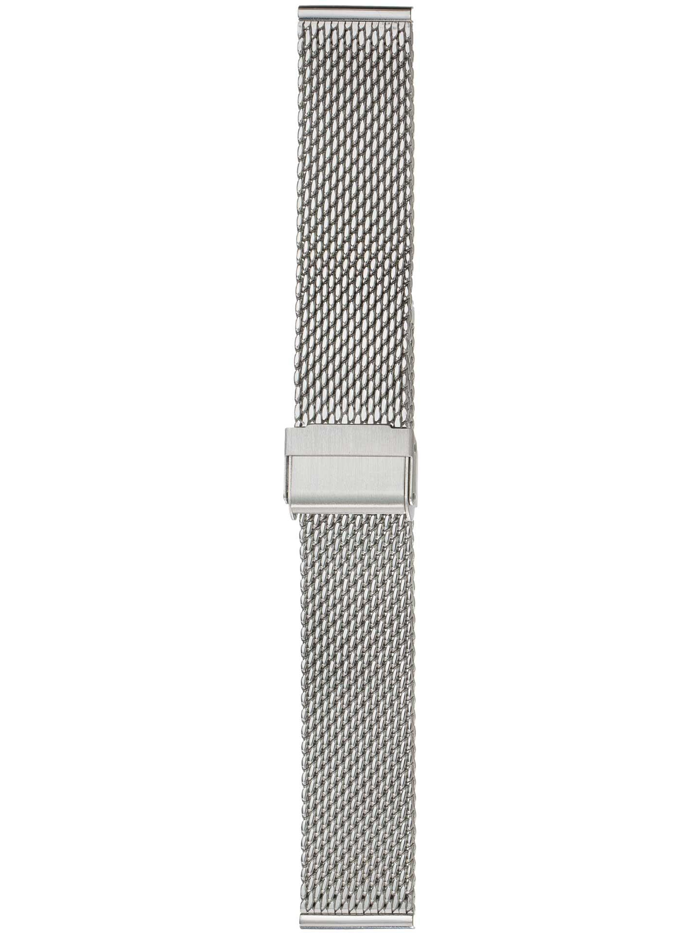 Milanaise Band 24mm grob silberfarbig