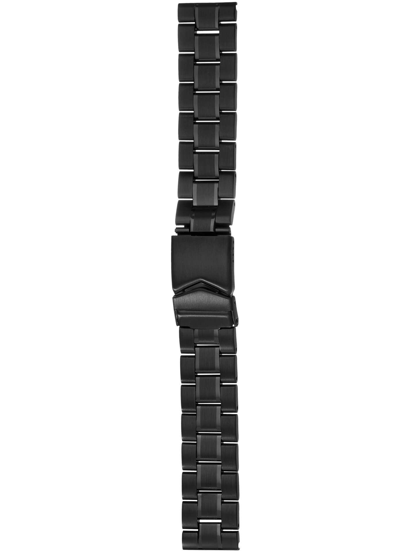 Edelstahl 24mm schwarz massiv
