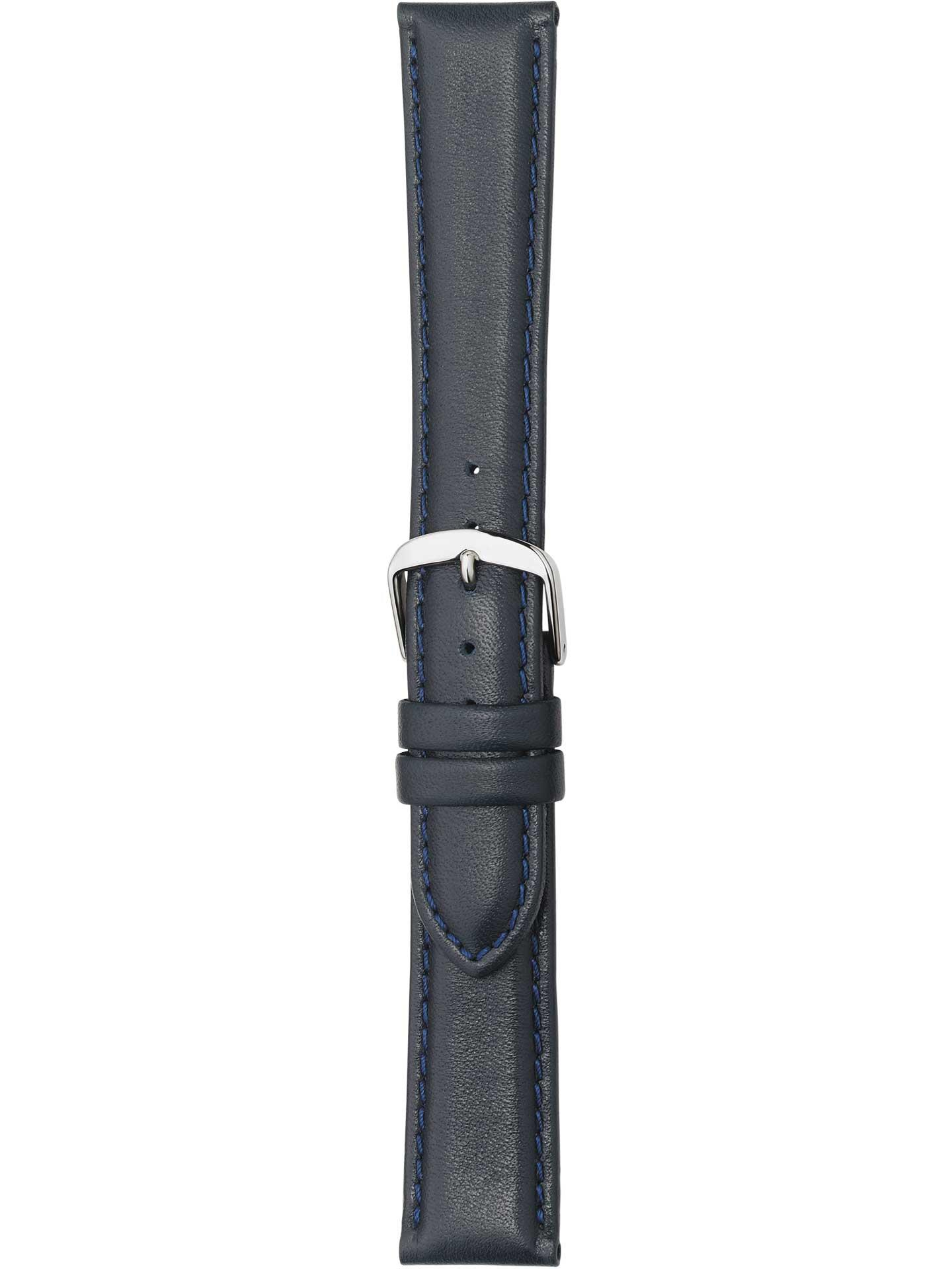 Lederband Kalb Wasserfest 14mm blau