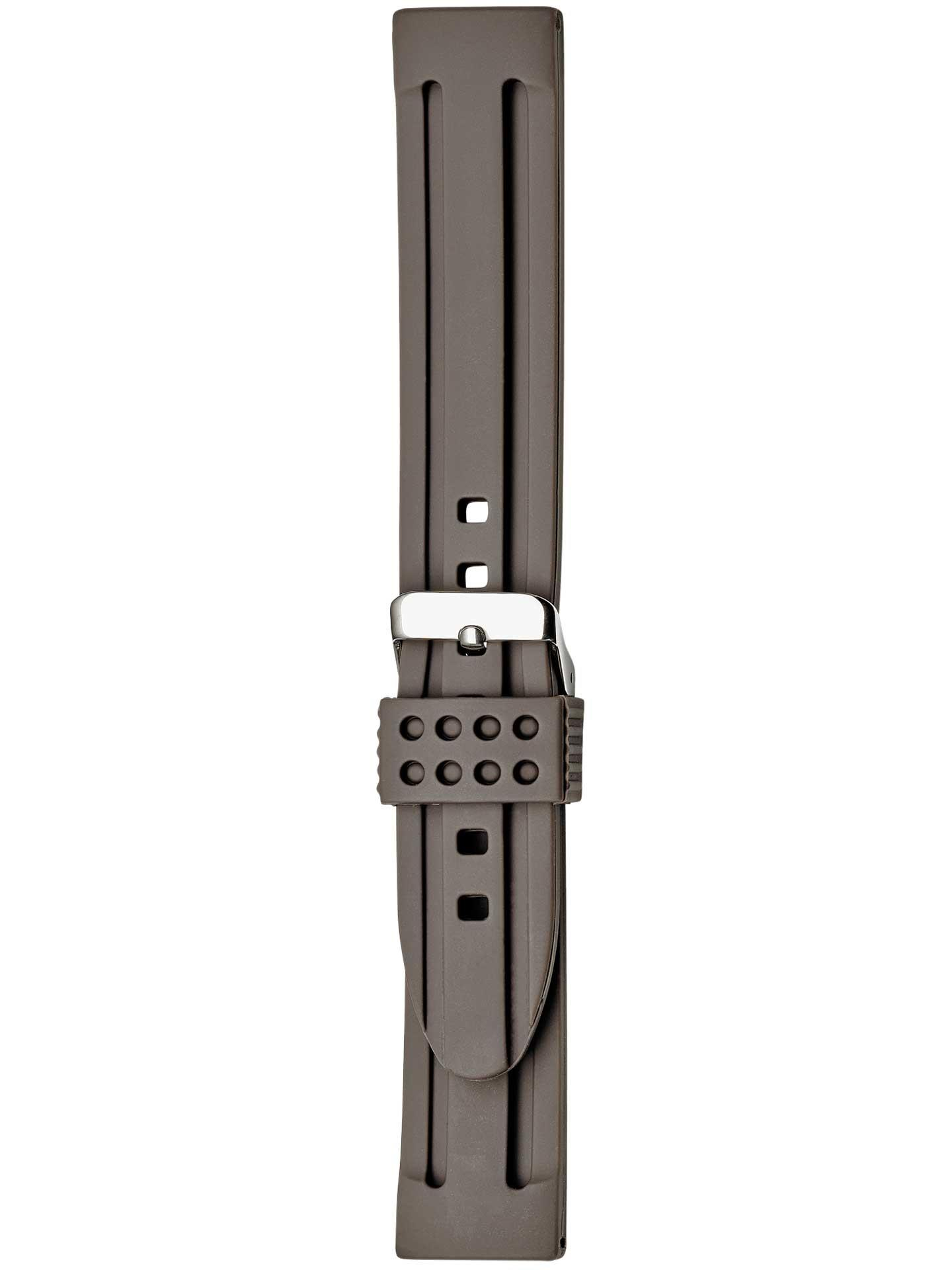 Silikonband 24mm grau / braun