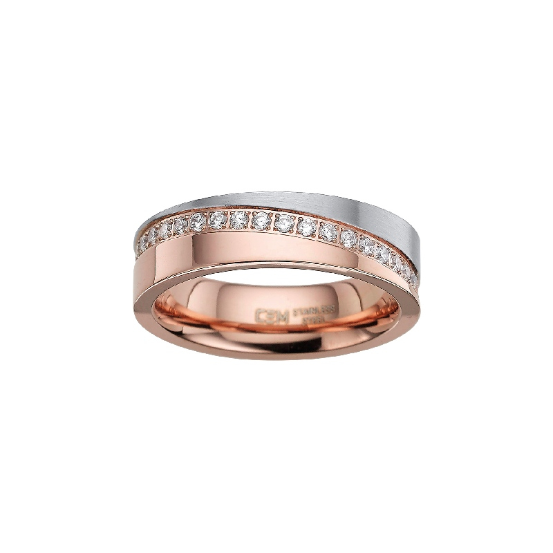 Damenring bicolor rosé