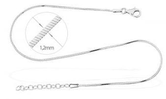 Basics - Fußkette Silber Schlange