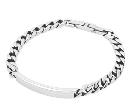 Across - Edelstahl Armband mit Gravurplatte