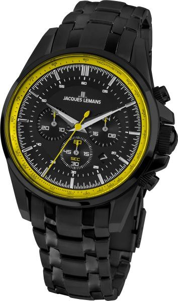 Jacques Lemans - Chronograph Schwarz Gelb