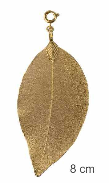 Blatt 8cm goldfarbig