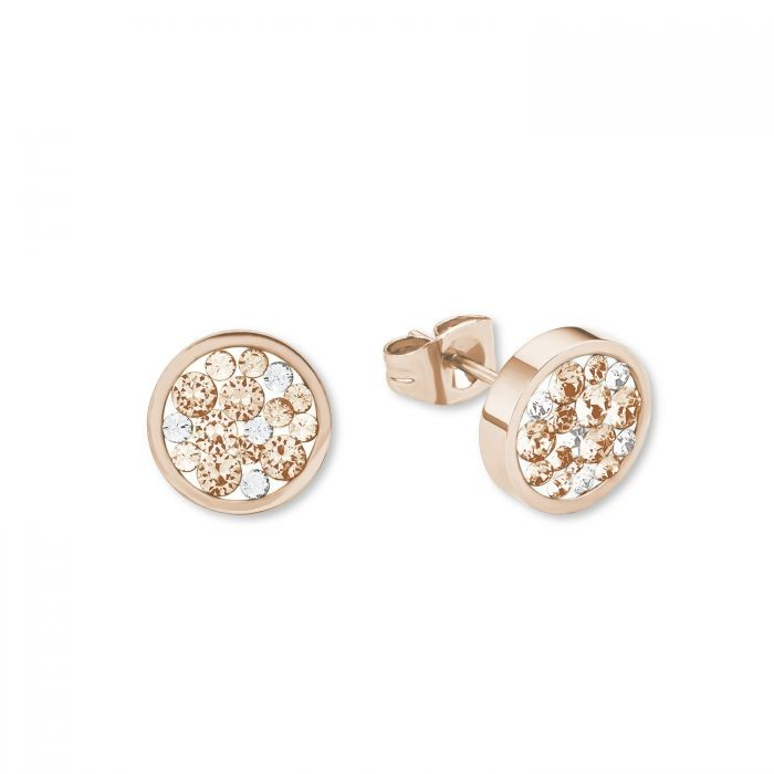 Ohrstecker mit Kristallglas rose Edelstahl