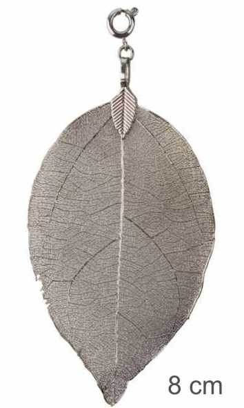 Blatt 8cm grau